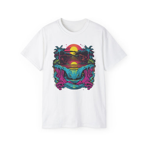 Tricou Neon Sunset Paradise