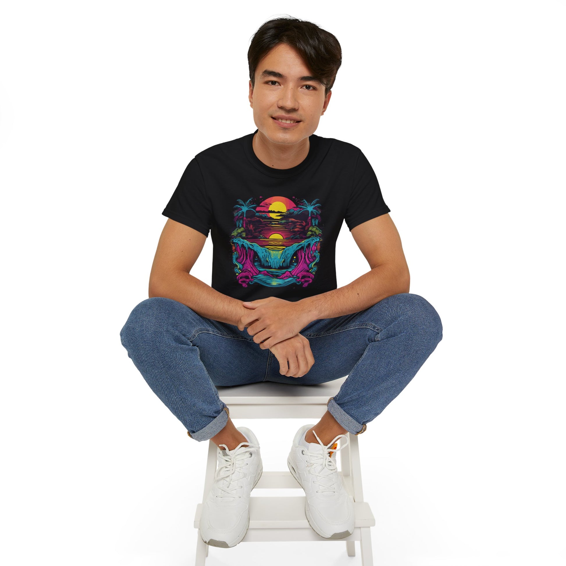 Tricou Neon Sunset Paradise