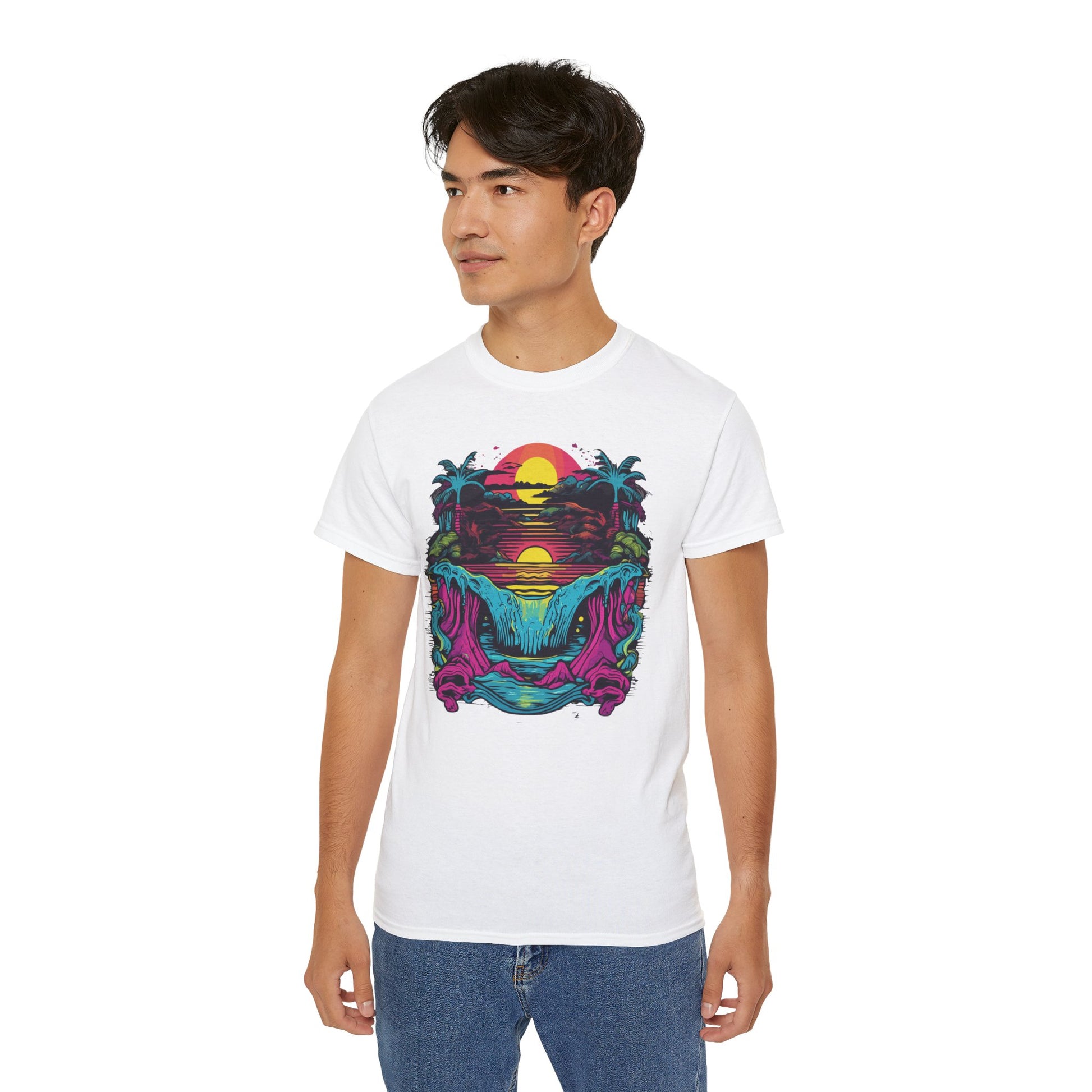Tricou Neon Sunset Paradise